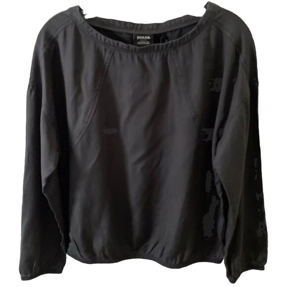 Prana Lavender Bay Top Relaxed Coal Washed Black Women’s Extra Small XS NWT - Picture 1 of 7
